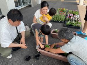 寄せ植えの様子
