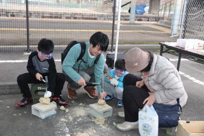 化石発掘体験