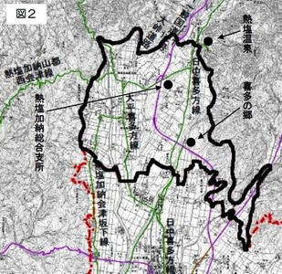 新たに都市計画区域に追加した区域(図2)